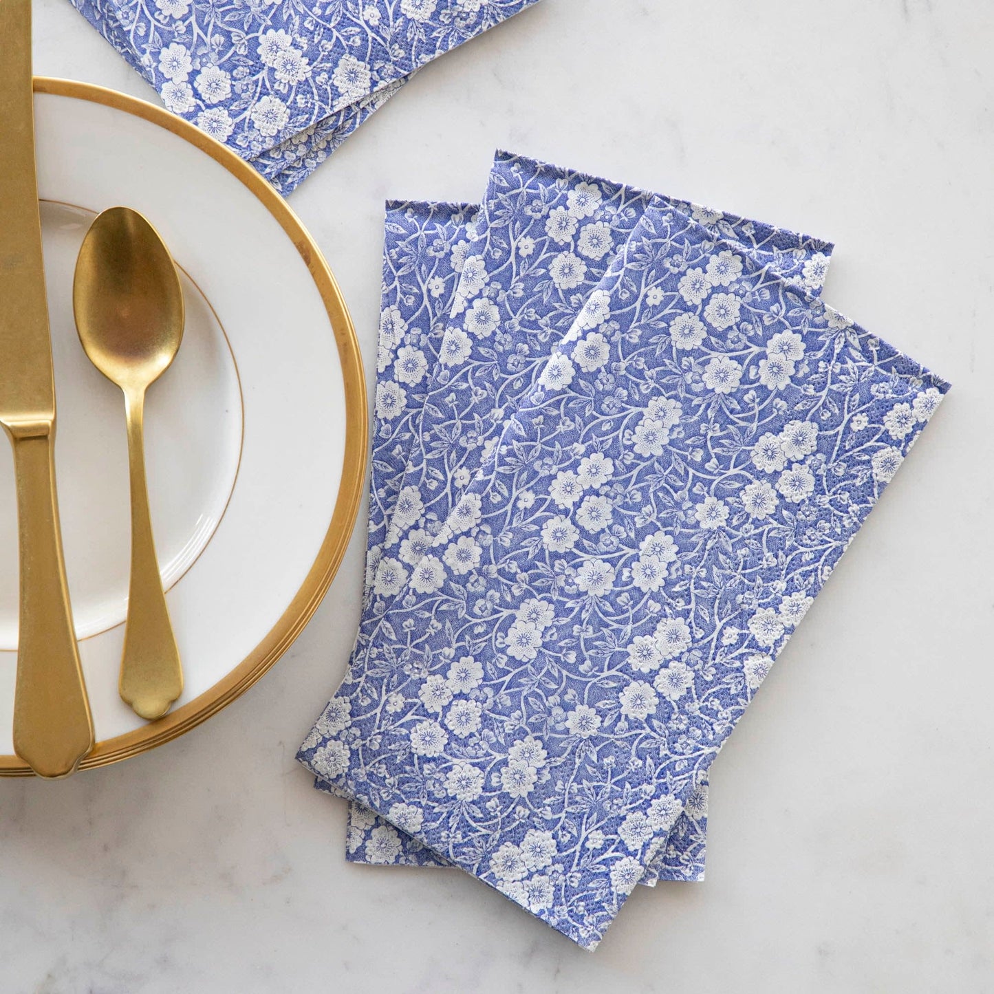 Paper Guest Napkins - Blue Calico