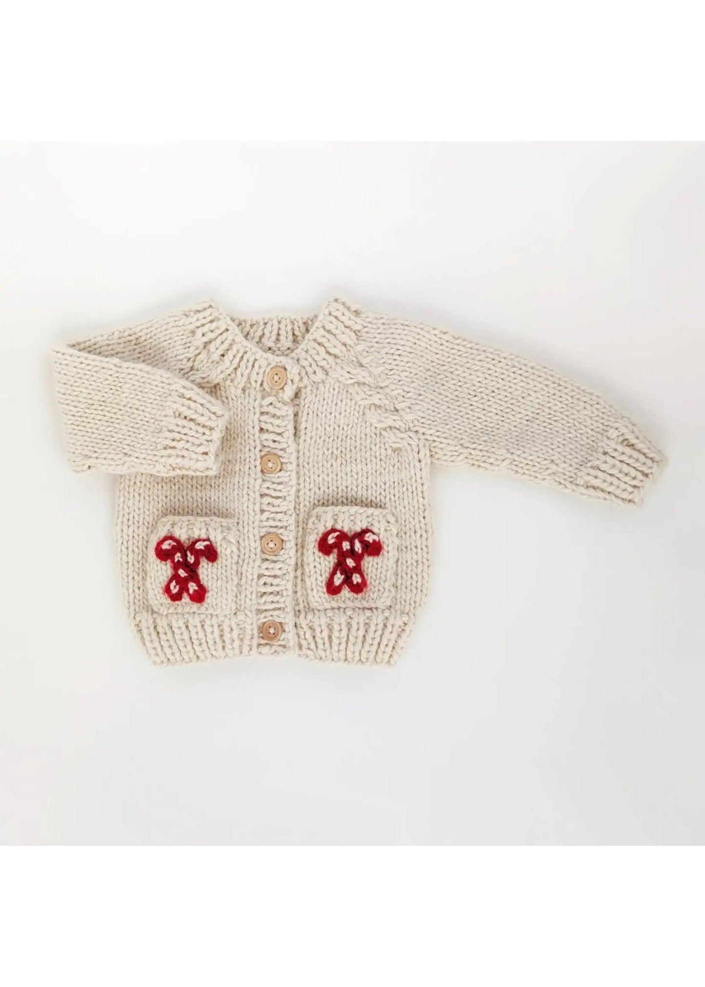 Baby Cardigan Sweater - Candy Cane 0-6M