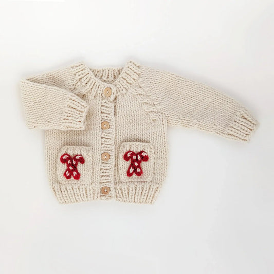 Baby Cardigan Sweater - Candy Cane