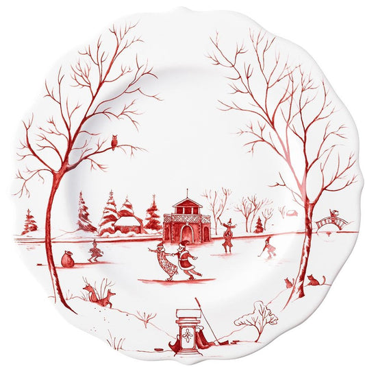 Country Estate Ruby - Winter Frolic Dessert/Salad Plate Christmas Day