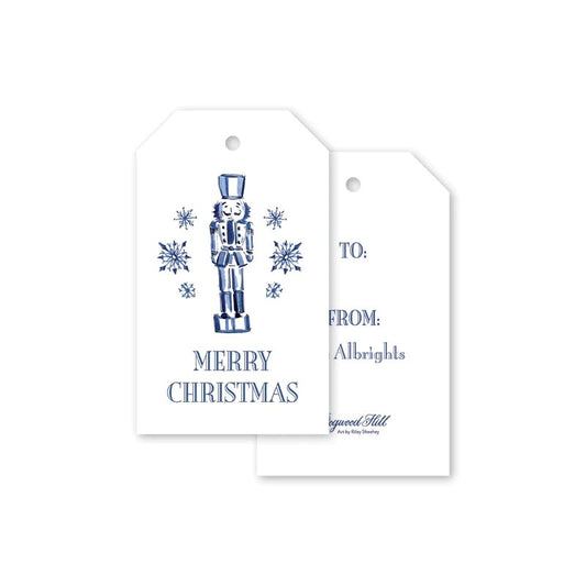 Gift Tags - Blue Nutcracker (pack of 10)
