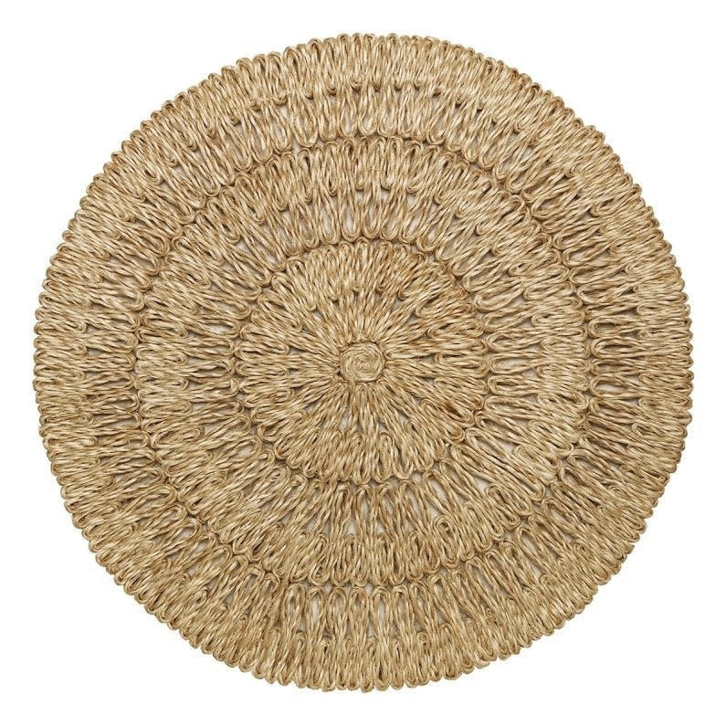 Placemat - Straw Loop Round Natural