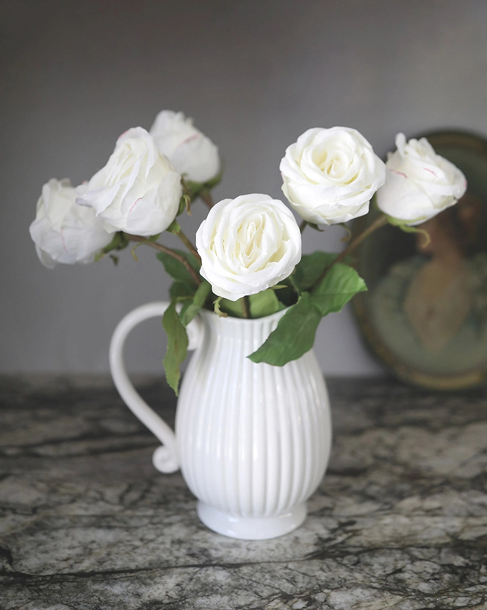 Floral Stem - Ecuadorian Rose White 23"