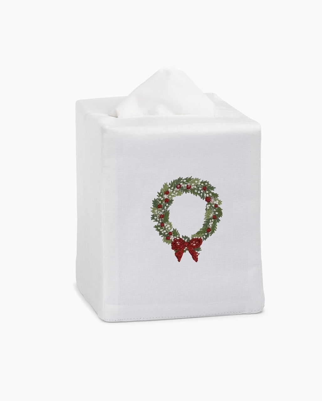Tissue Box Cover - Snow Wreath