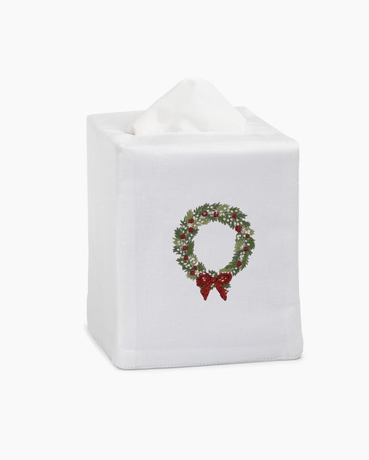 Tissue Box Cover - Snow Wreath