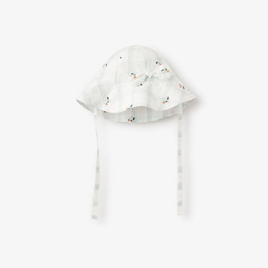 Baby Hat - Sunhat Strawberry Picnic Swiss Dot