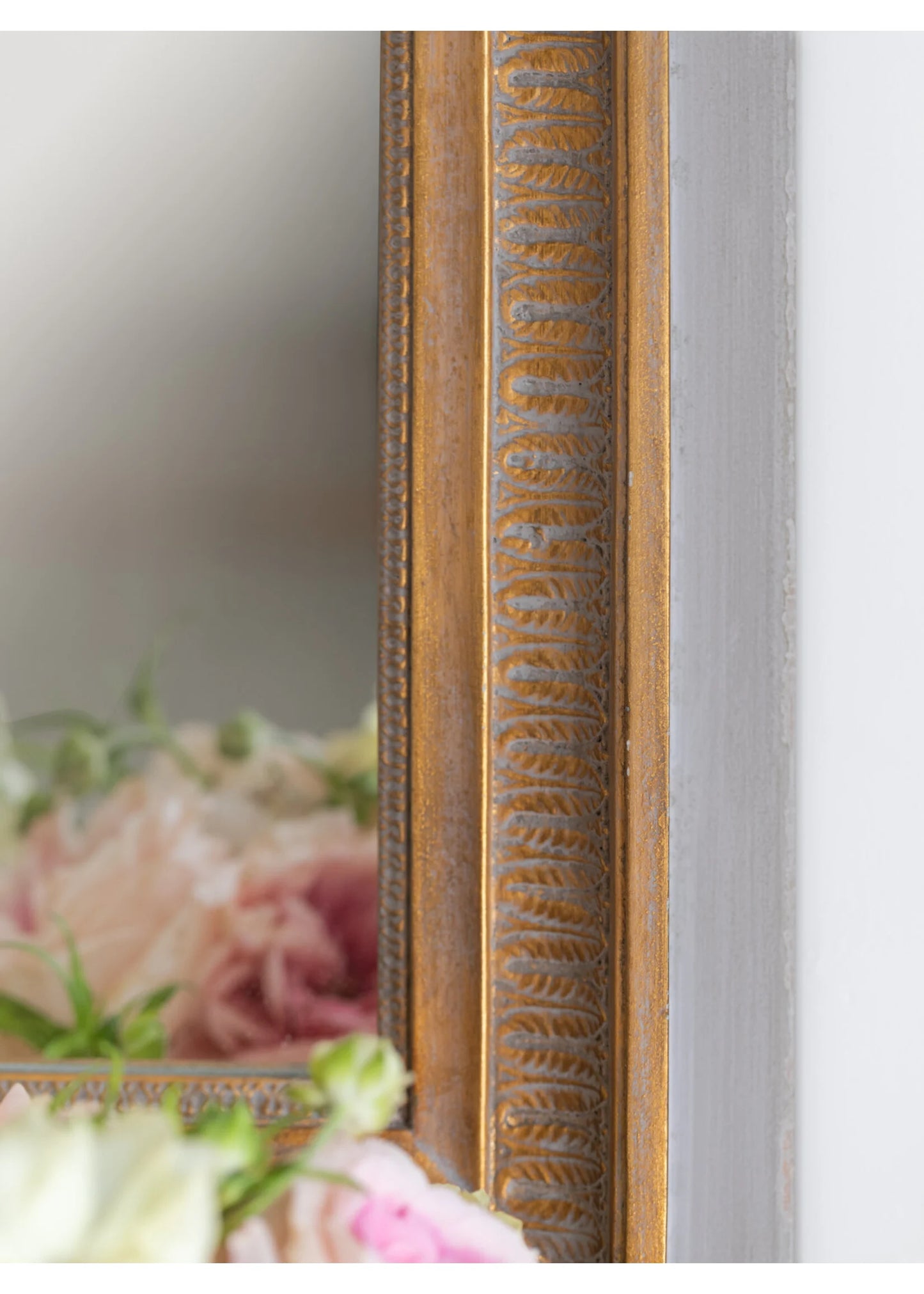 Empress Trumeau Mirror in Potters Clay with Gold Finish