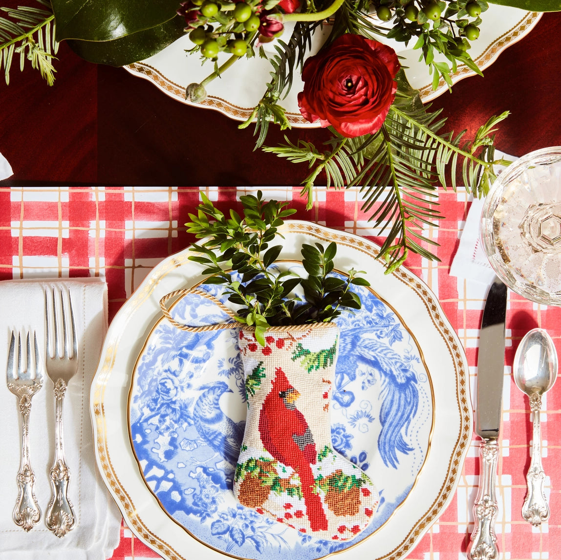 Bauble Stocking - Christmas Cardinal