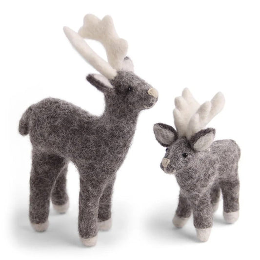 Ornament - Reindeer & Baby Grey (set of 2)