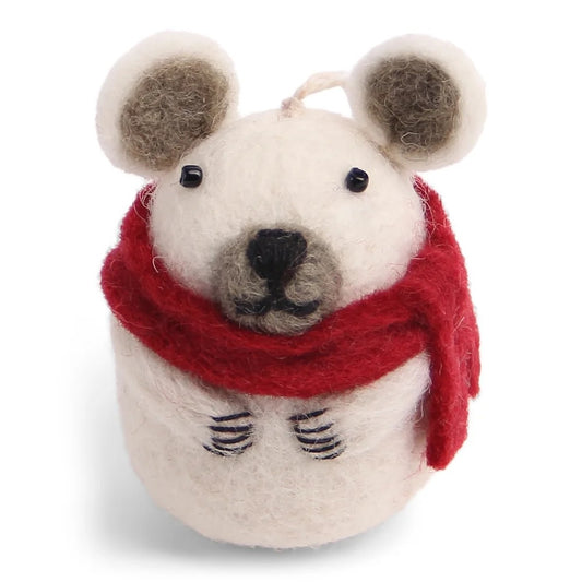 Ornament - Ice Bear with Scarf