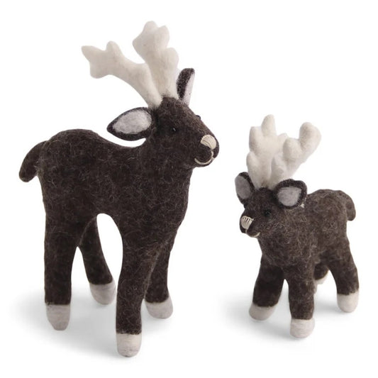 Ornament - Reindeer & Baby Brown (set of 2)