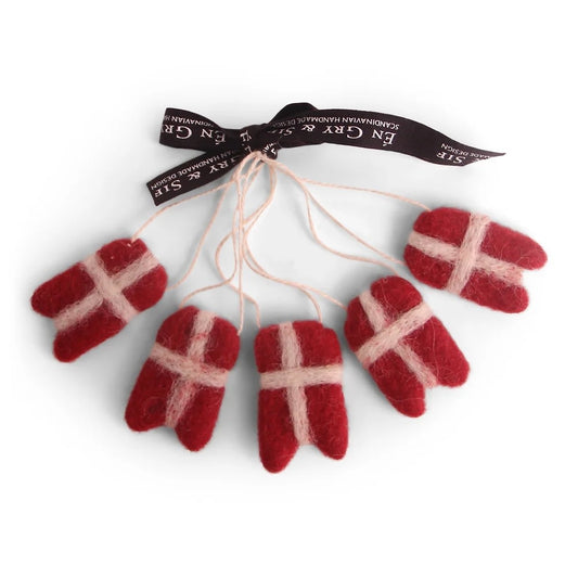 Ornament - Danish Flags - Mini (set of 5)