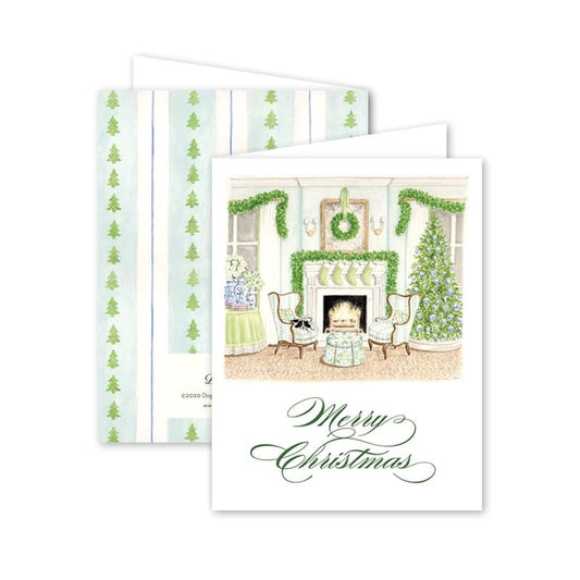 Card - Fireplace Scene