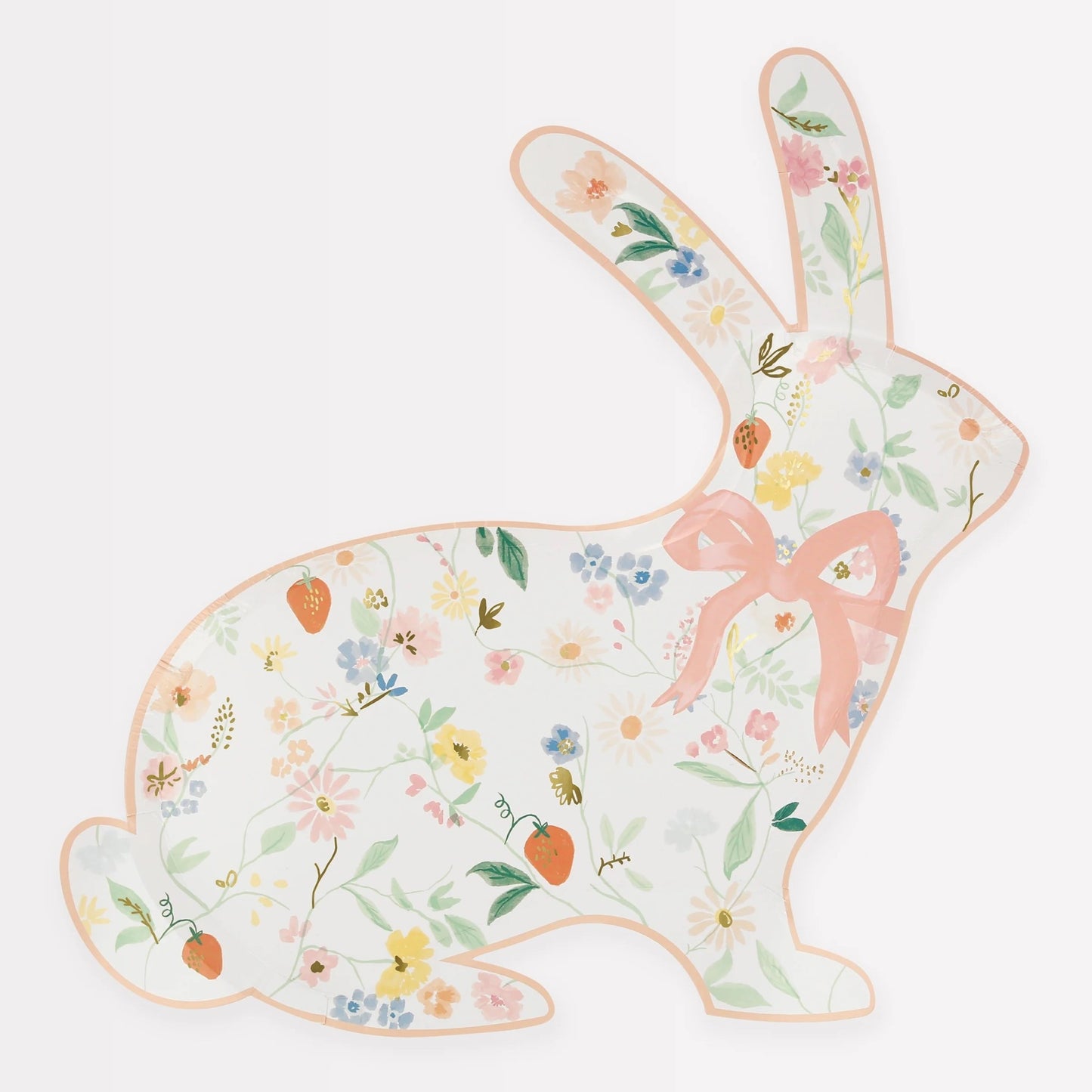 Paper Plates - Elegant Floral Bunny