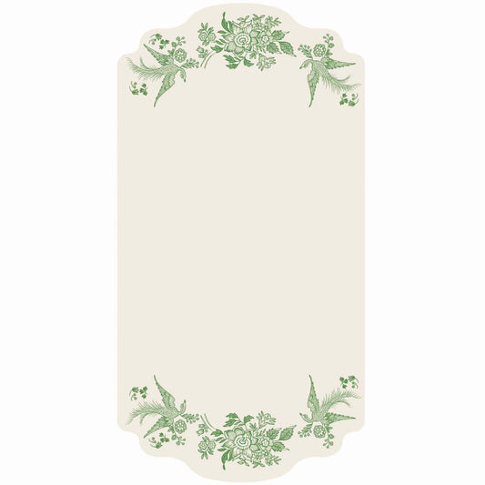 Table Cards - Asiatic Pheasants Green (pack of 12)