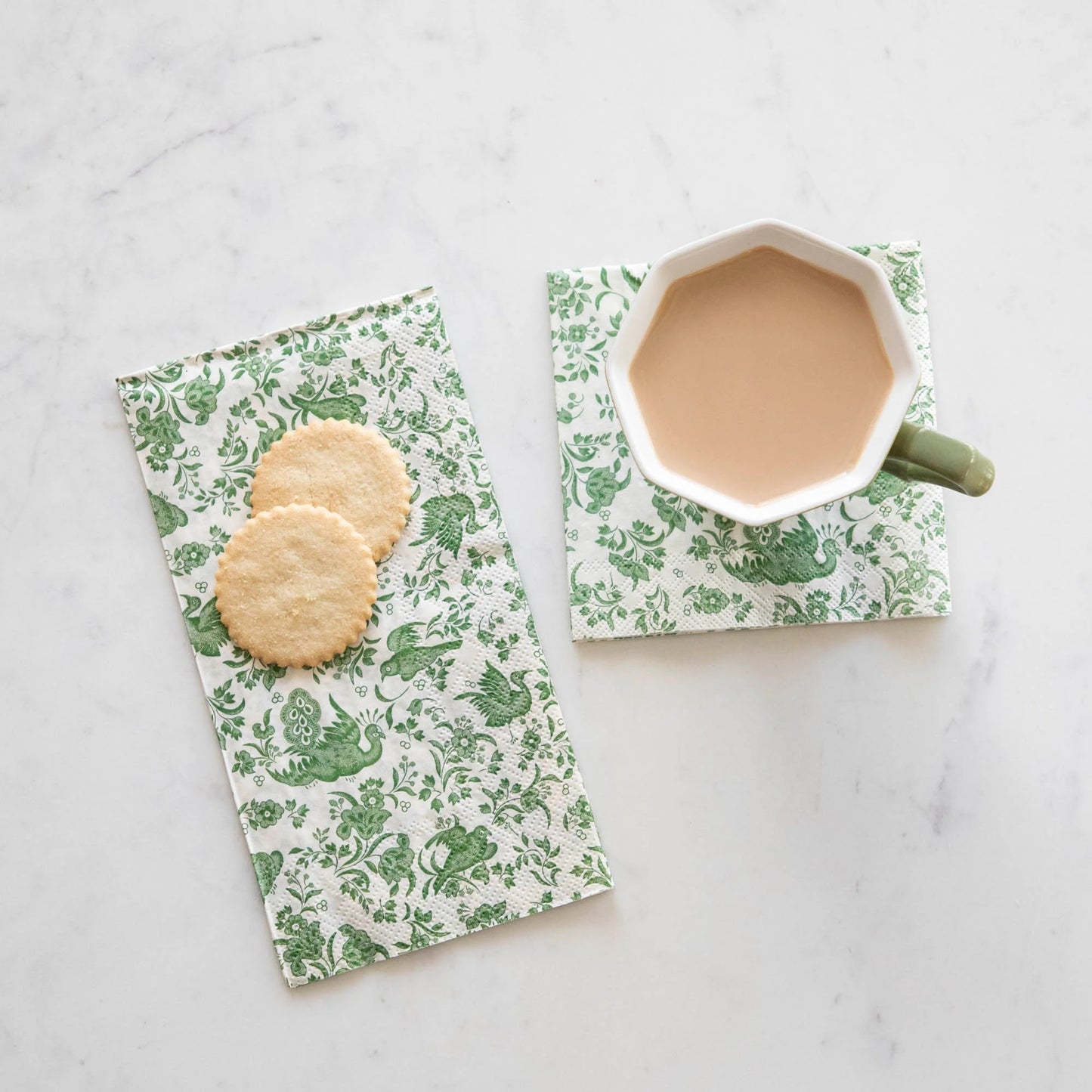 Paper Cocktail Napkins - Regal Peacock Green
