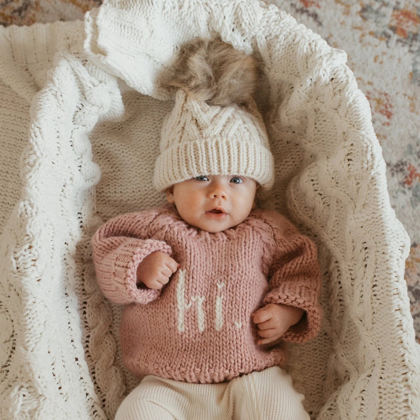 Baby Crew Neck Sweater - Hi Rosy