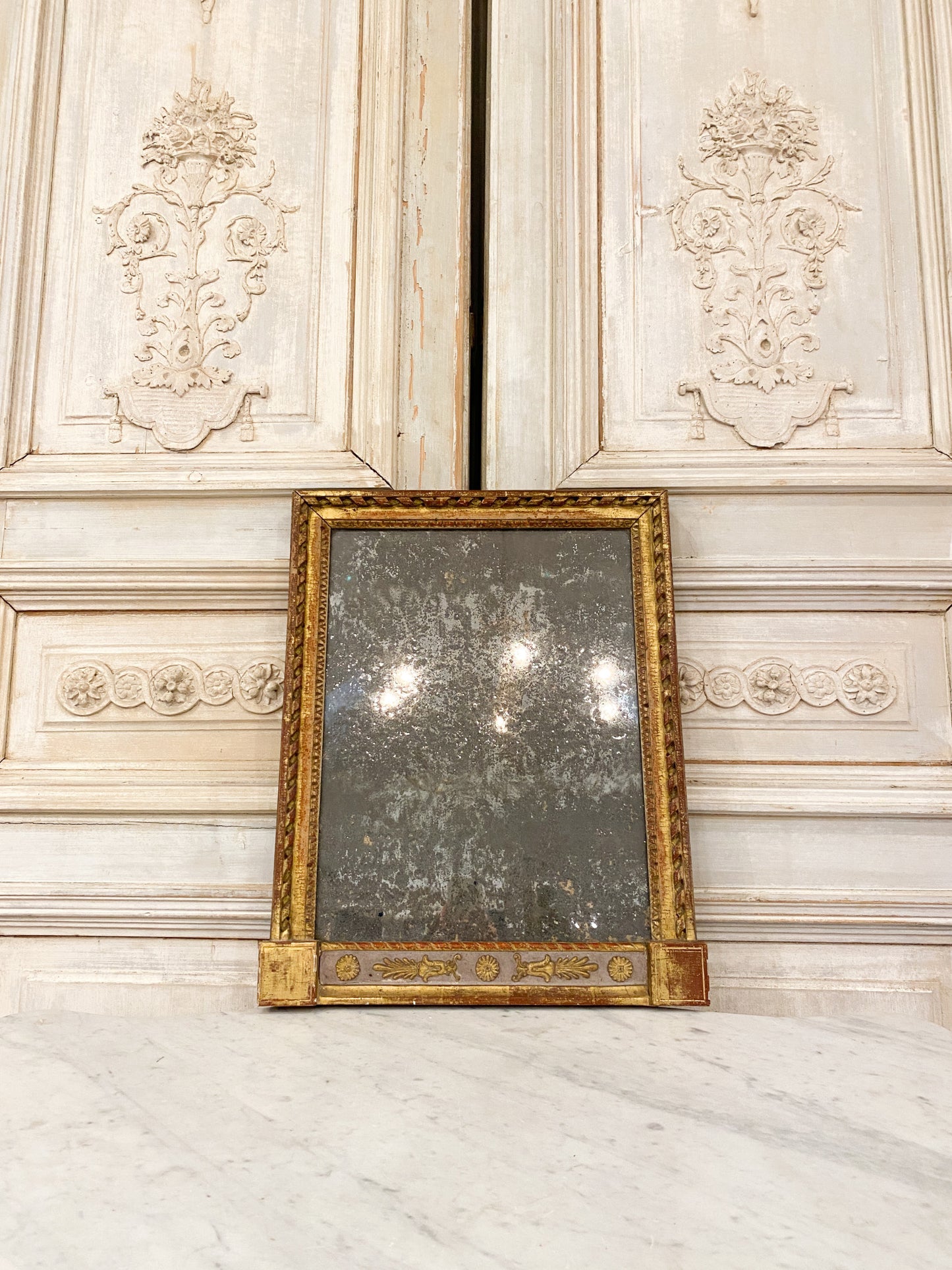 Antique Early 19th Century Mirror with Original Foxing