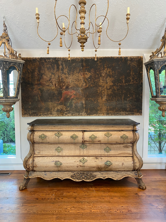 Antique Grand Dutch Bombé Sideboard