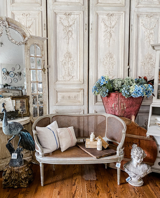 Antique French Grape Basket - Large Red