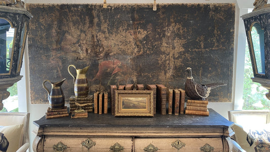 Antique French 18th Century Nativity Painting