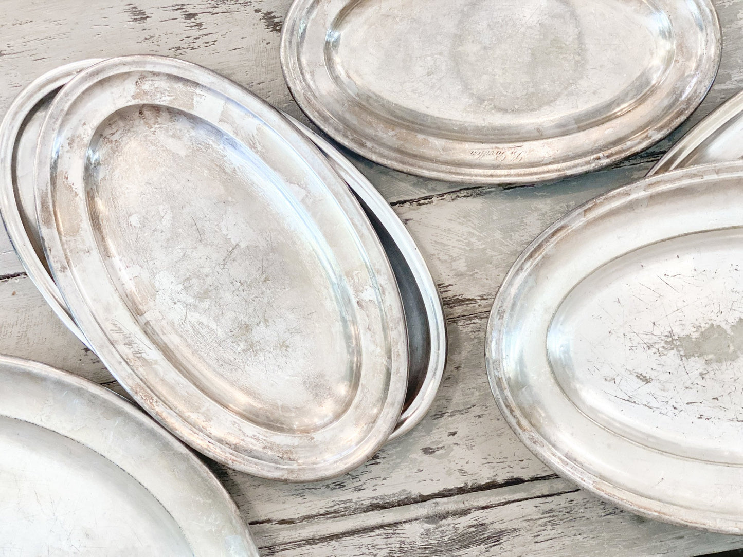 Vintage French Hotel Silverplate Platter - Large