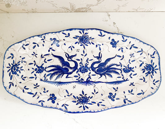 Antique French Moustiers Platter