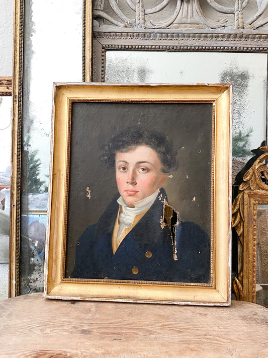 Antique French 19th Century Portrait