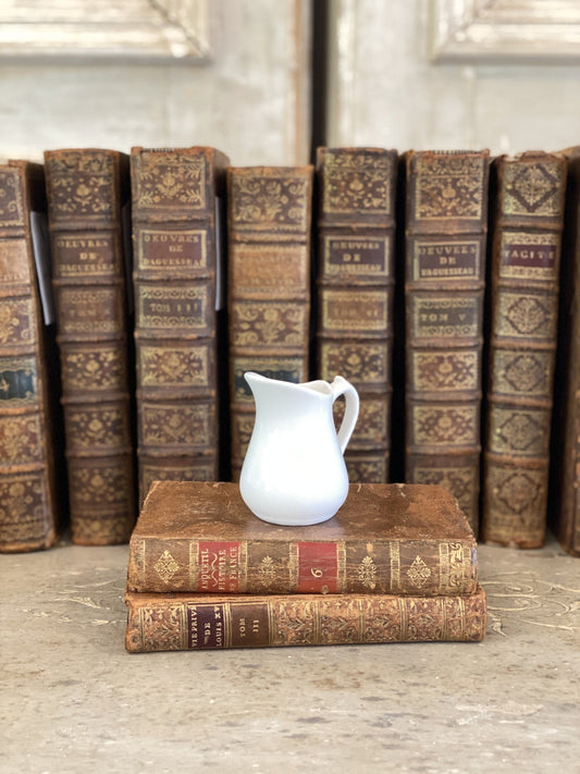 Vintage White Pitcher from France - Extra Small