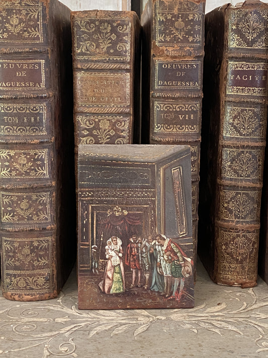 Antique French Painting Royal Court from France