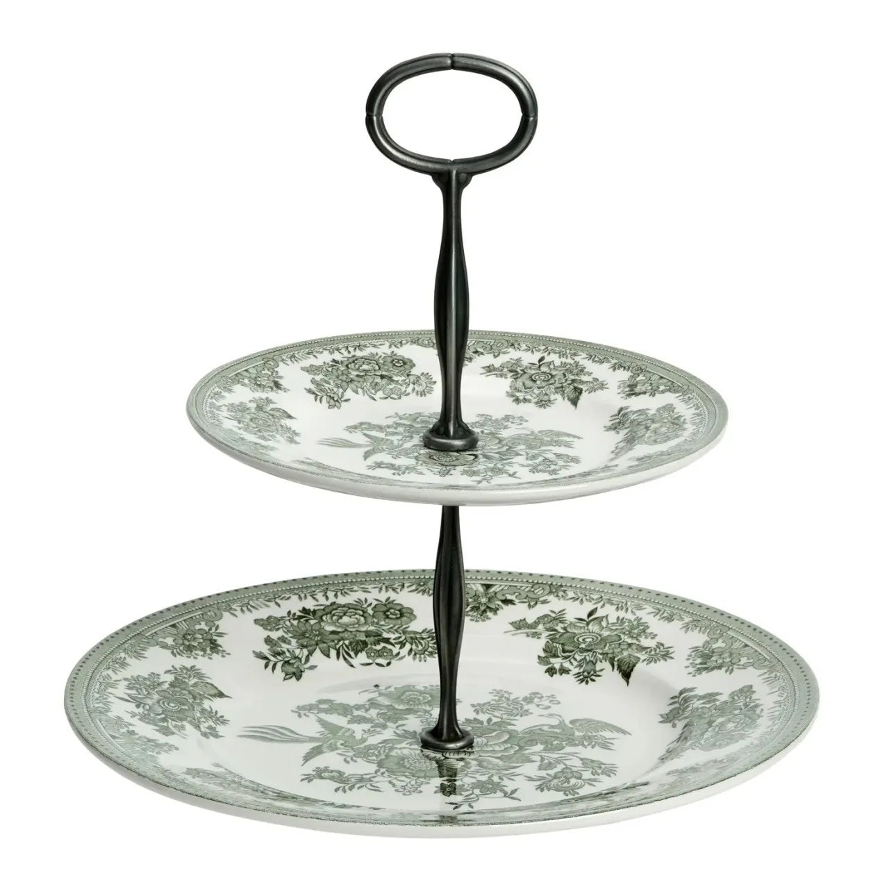 Green Asiatic Pheasants - Cake Stand 2 Tier