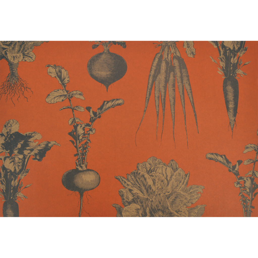 Paper Placemats - Harvest Vegetables Persimmon (24 sheets)
