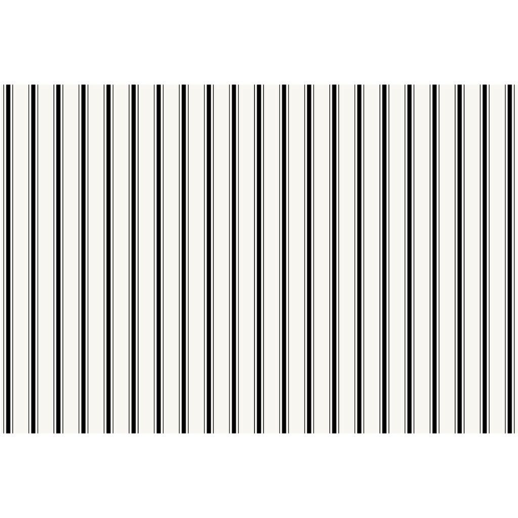 Paper Placemats - Ribbon Stripe Black (24 sheets)