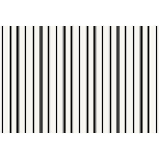 Paper Placemats - Ribbon Stripe Black (24 sheets)
