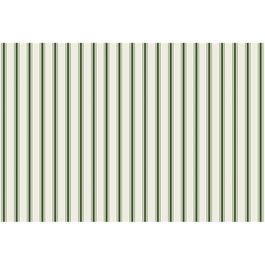 Paper Placemats - Ribbon Stripe Green