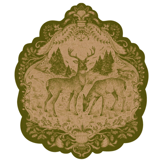 Paper Placemats - Fable Fauna Moss (12 sheets)