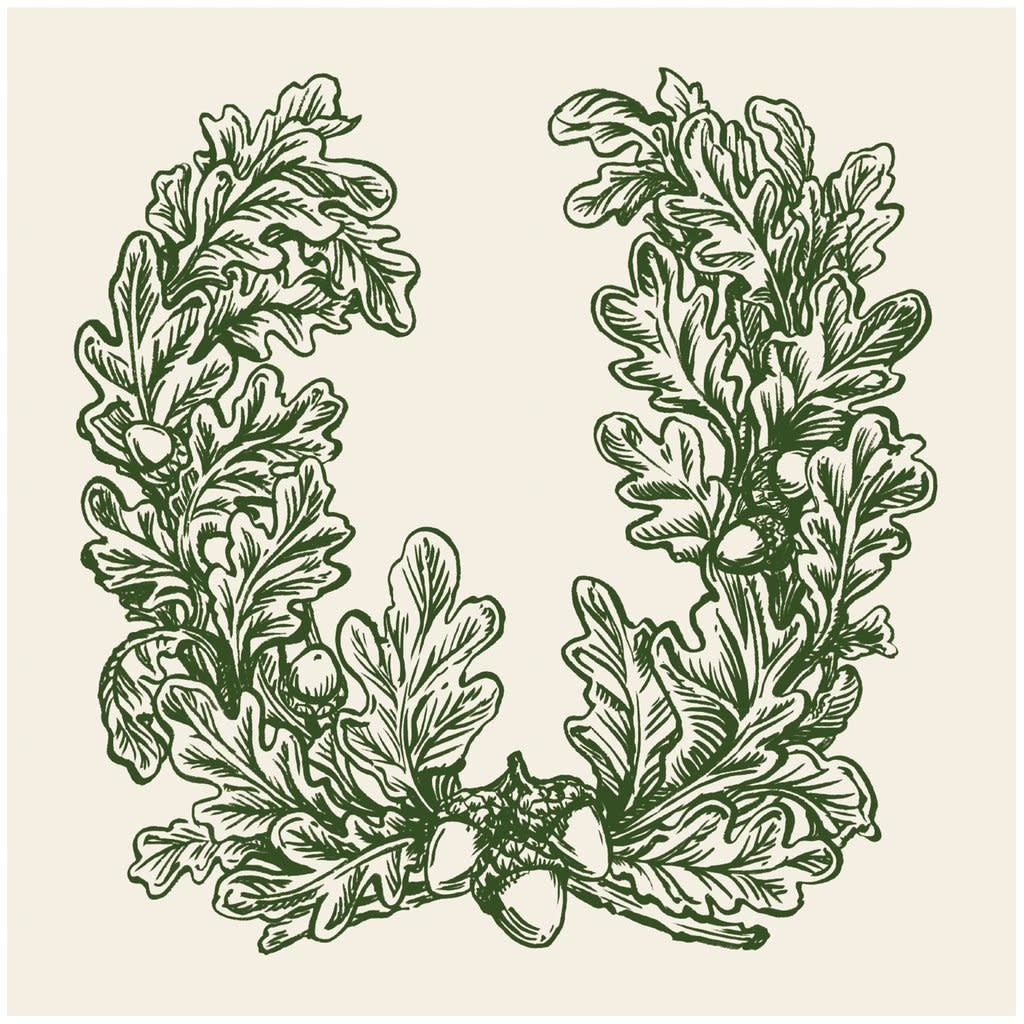 Paper Cocktail Napkins - Oak Leaves