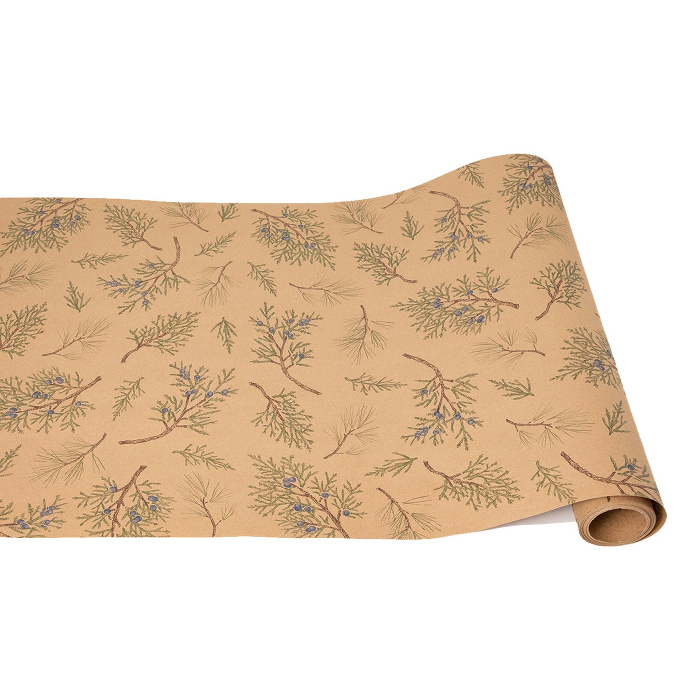 Paper Runner - Juniper Sprigs on Kraft