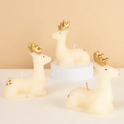 Reindeer Candle Ivory