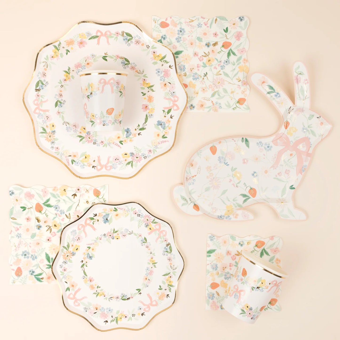 Paper Plates - Elegant Floral Side
