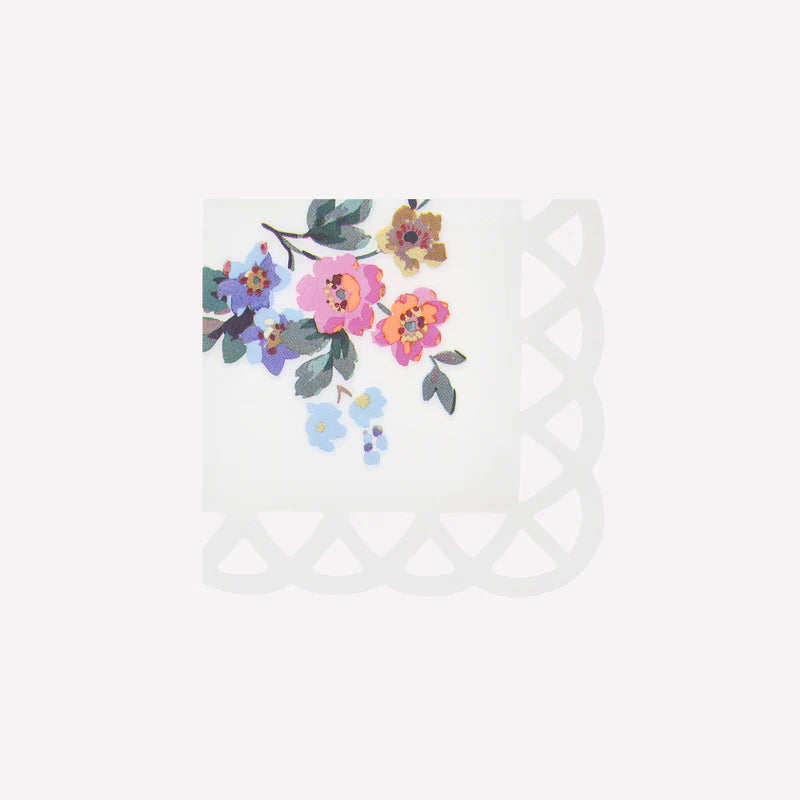 Paper Napkins - Basketweave Floral Small