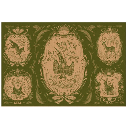 Paper Placemats - Fable Toile Moss (24 sheets)