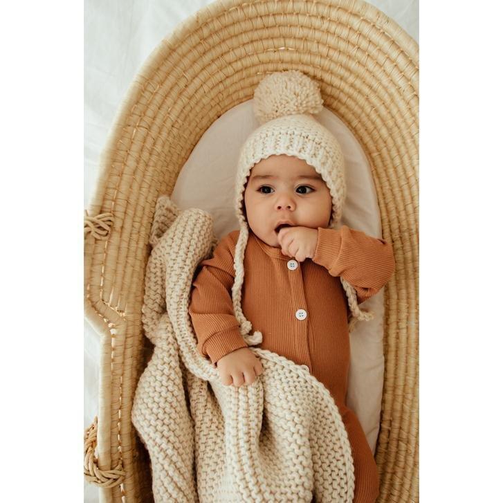 Baby Blanket - Knit Natural