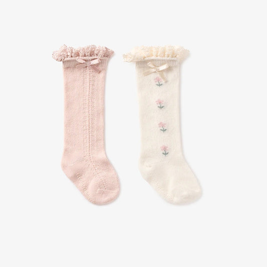 Socks - Floral Blush Knee High (2 pack)