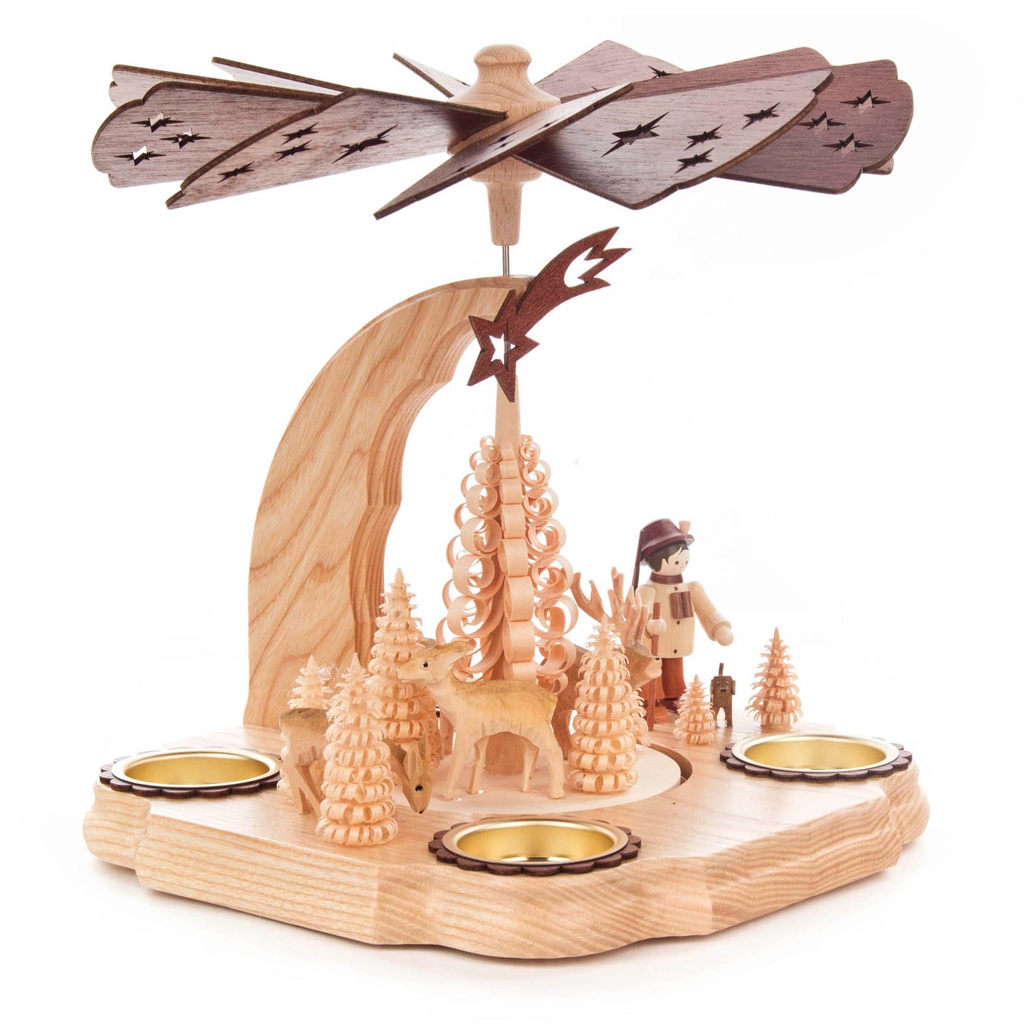 Pyramid - Man and Four Deer (half arc)