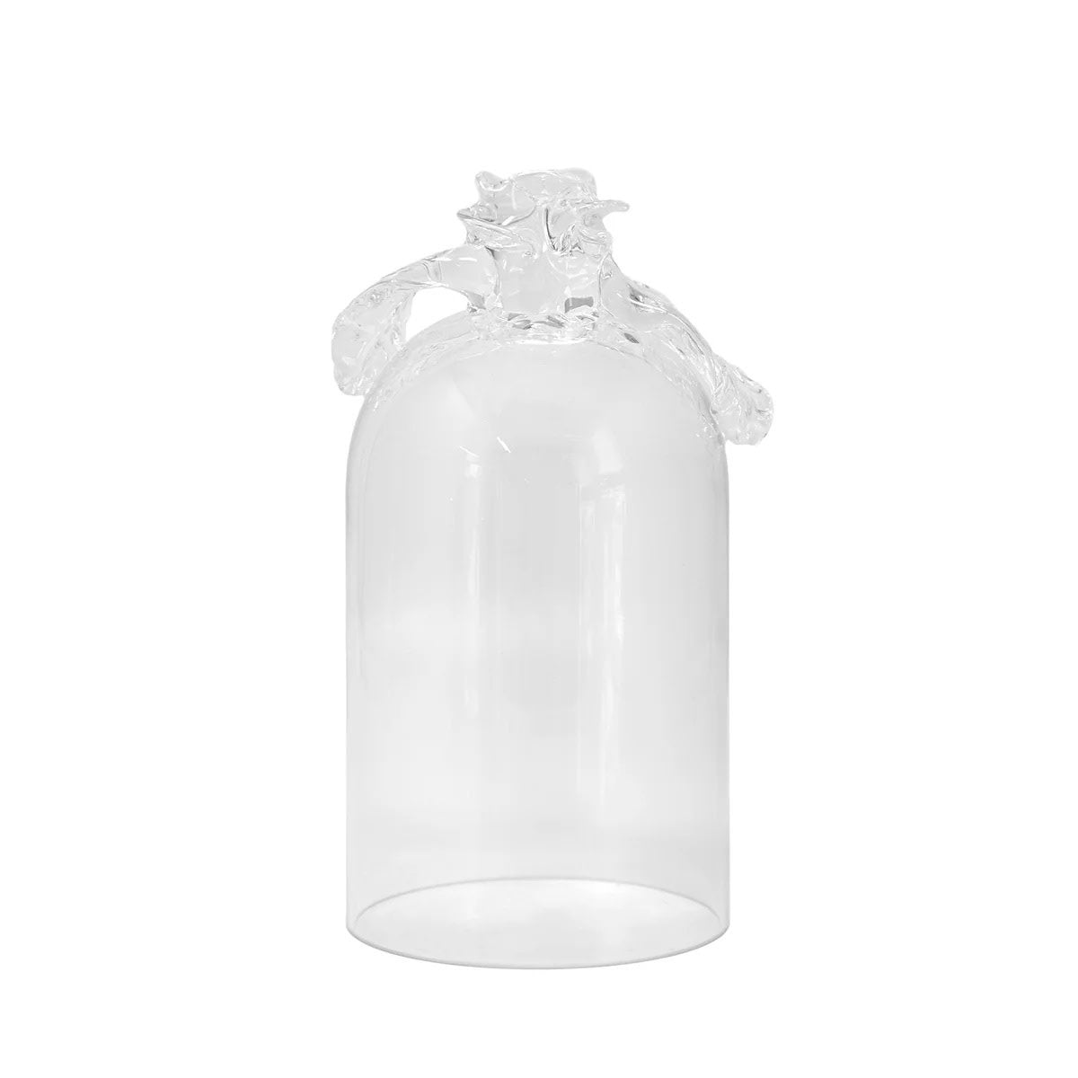 Rose Handle Glass Bell Cloche