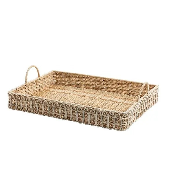 Tray - Provence Rattan Whitewash - Rectangle