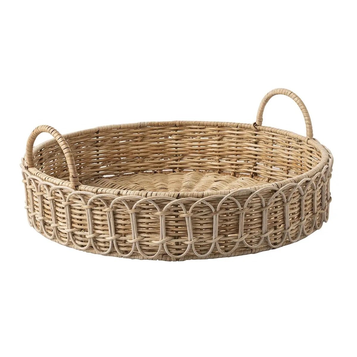 Tray - Provence Rattan Whitewash - Round