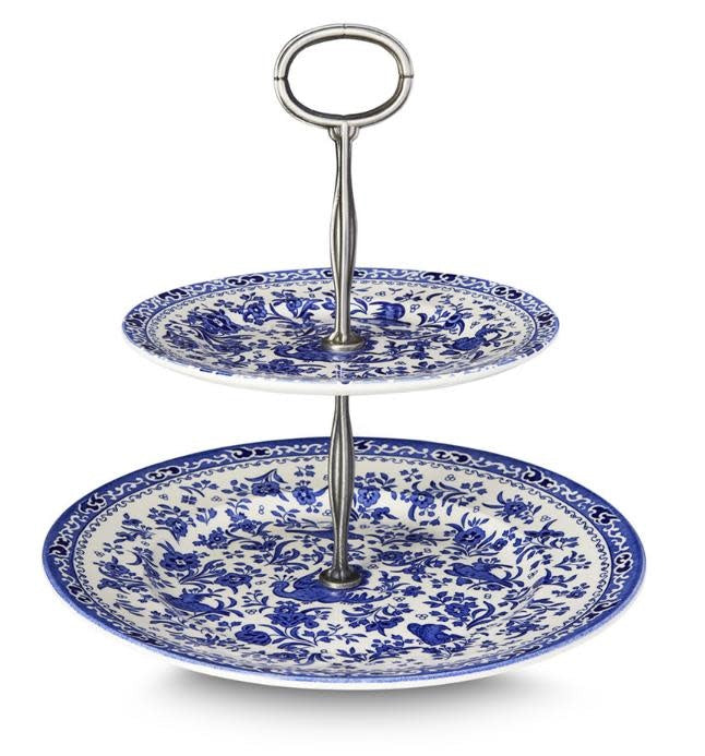 Blue Regal Peacock - Cake Stand 2 Tier