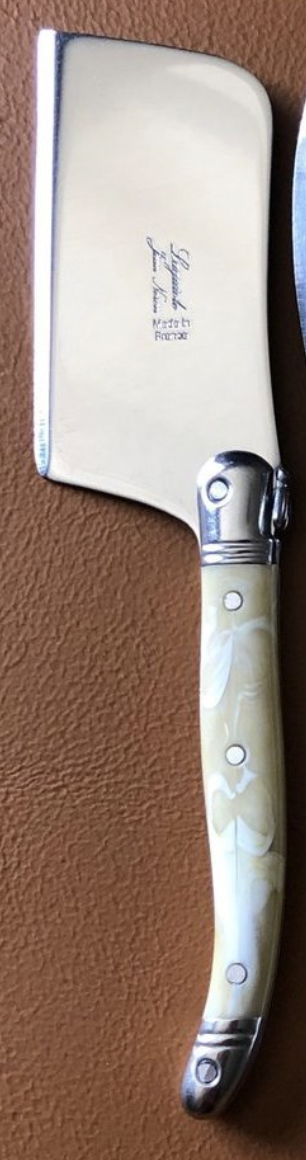 Laguiole Cheese Utensil - Pale Horn (Cleaver)